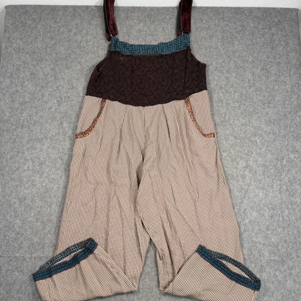 Nothing Matches Brown Patchwork Sleeveless Jumpsuit Women's‎ Size 2 Medium